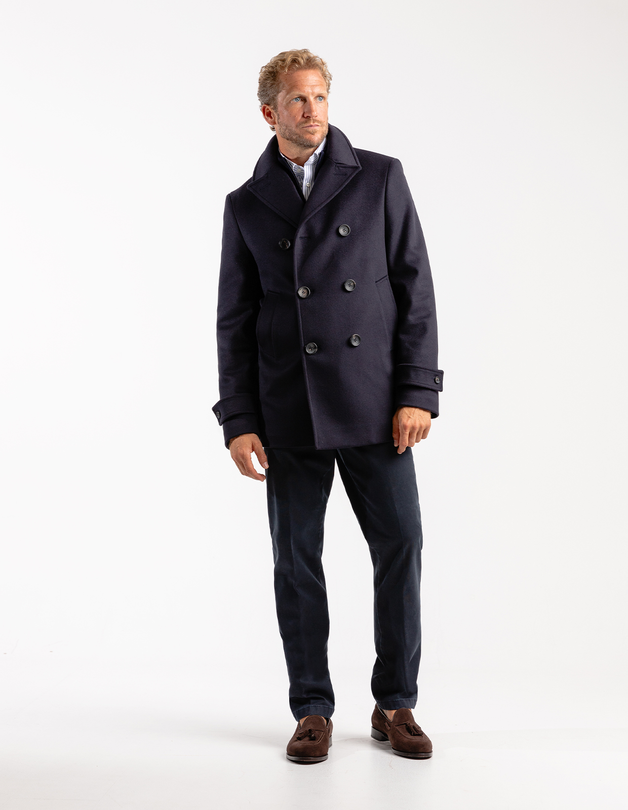 Skepparkavaj Ull/Cashmere Navy