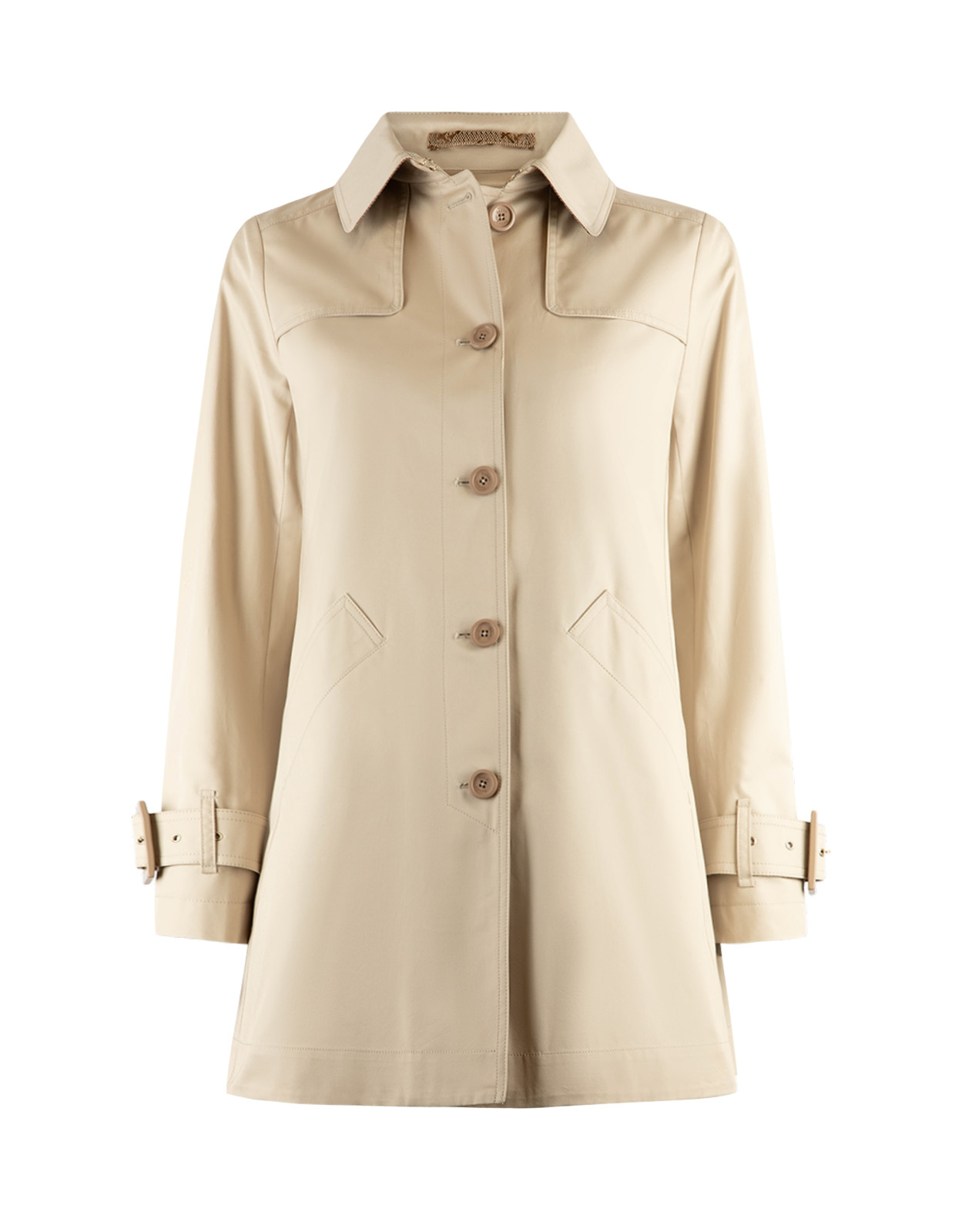 Trenchcoat A-linjeformad Ljusbeige