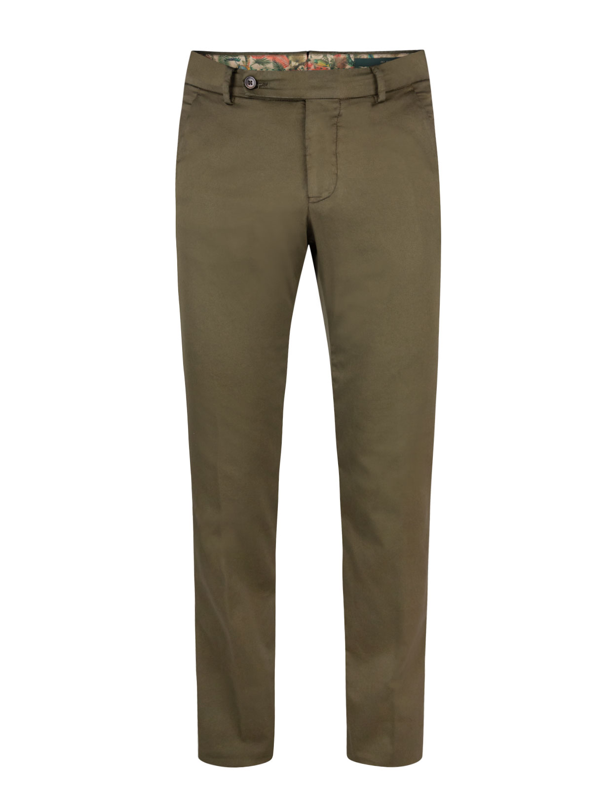 Comfort Slim Chinos 21 Cotton Silk Militare