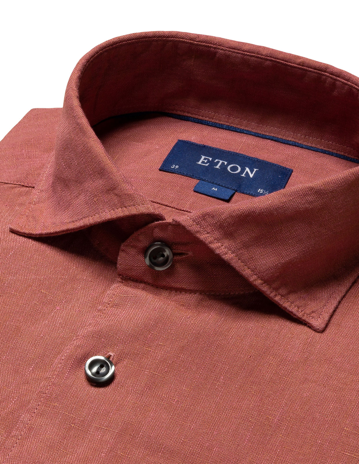 Slim Fit Soft Linen Shirt Brick Red