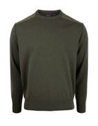 Yachting Wool Crewneck Sweater Olive Stl M