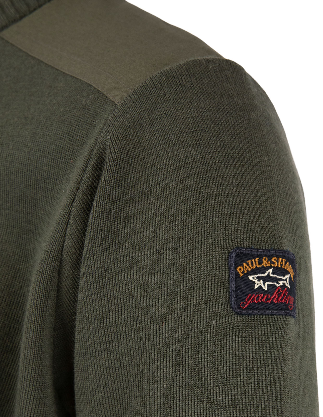 Yachting Wool Crewneck Sweater Olive Stl S